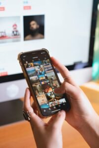 Scrolling photos on camera